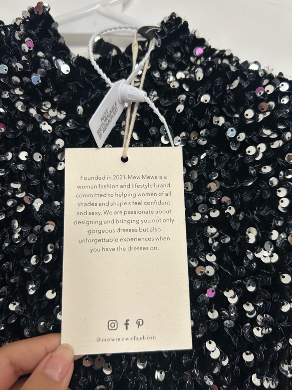 Mew Mews Sequin Sparkling Sleeveless Mini Dress Size M NWT Chic Wedding 90s Glam - Picture 9 of 14